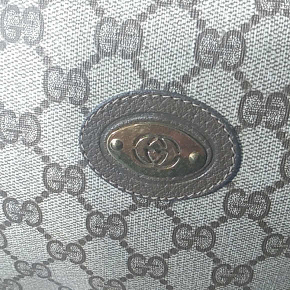 RARE GUCCI~GG~ HANDBAG with SHOULDER STRAP~BROWN - Picture 12 of 15